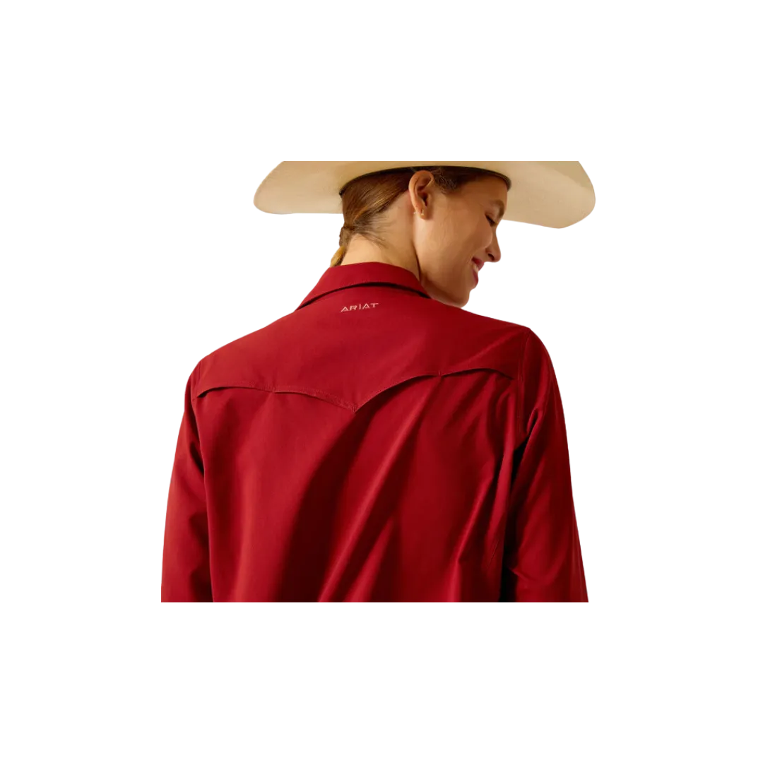 Arithtat Women's Venttek Stretch Sun Dried Tomato Shirt