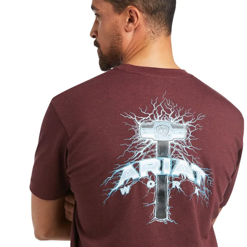 Arithtat Men's Rebar Cotton Strong Voltaic Hammer T-Shirt