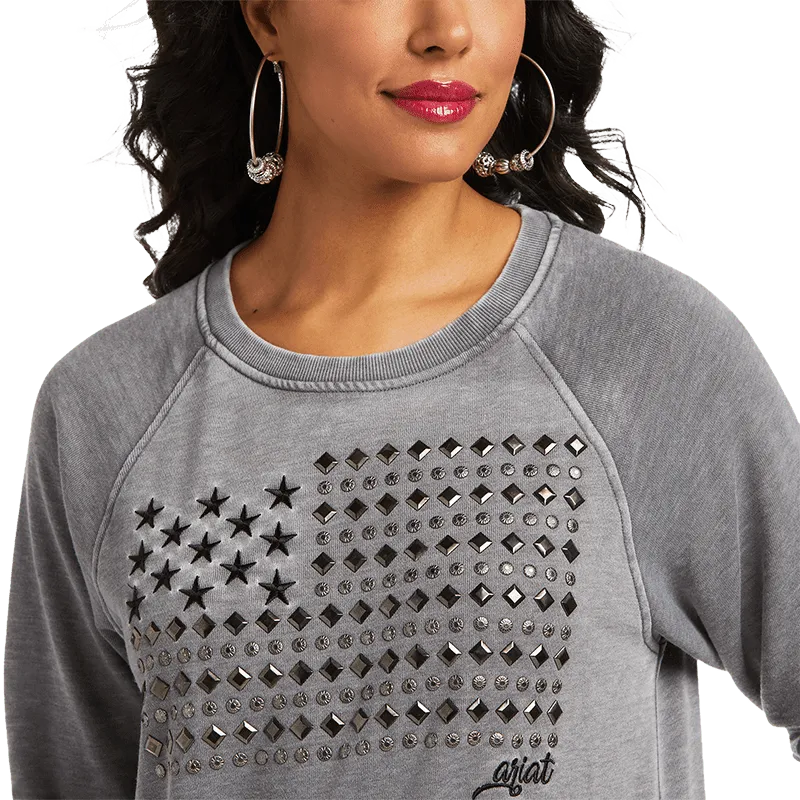 Arithtat Women's Shining Star Charcoal Grey Sweatshirt
