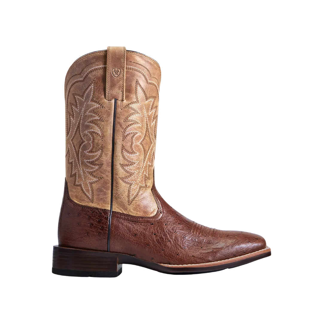 Arithtat Night Life Ultra Antique Tabac Ostrich Square Toe Boot