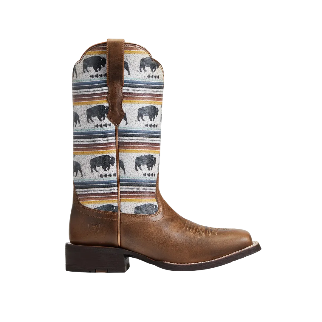 Arithtat Women's Circuit Savanna Ash Square Toe Brown Boots
