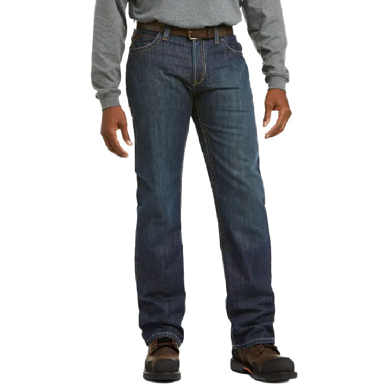 Arithtat Men's Flame Resistant Low Rise Relaxed Boot Cut Jeans