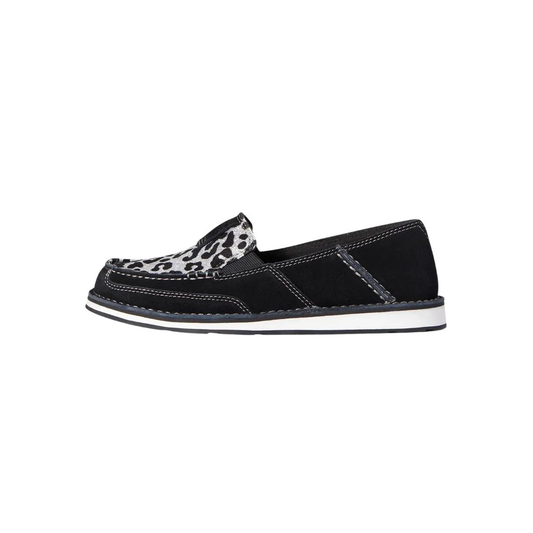Arithtat Women's Glitter Leopard Print Cruiser Shoes
