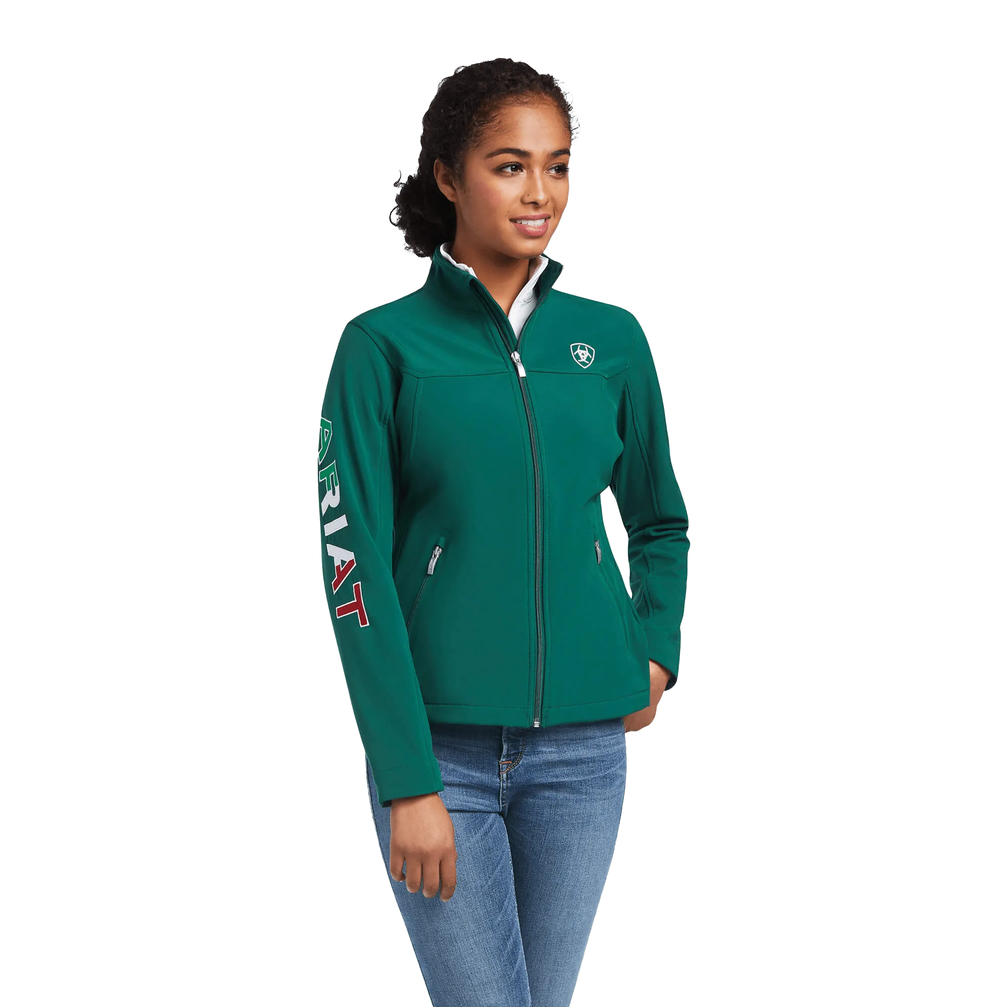 Arithtat Women's Mexico Classic Team Softshell Verde Jacket