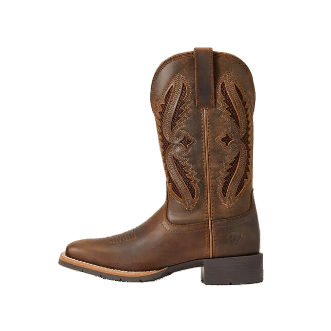 Arithtat Women's Hybrid Rancher Distressed Tan Square Toe Boot