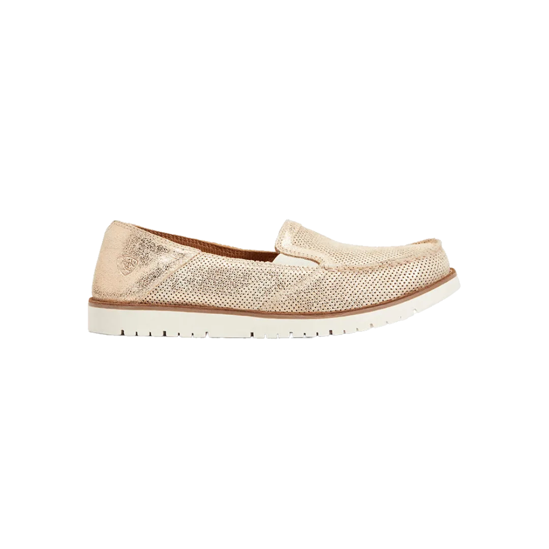 Arithtat Women's Cruiser Easy Flex 360 Rose Gold Metallic Slip On Shoe