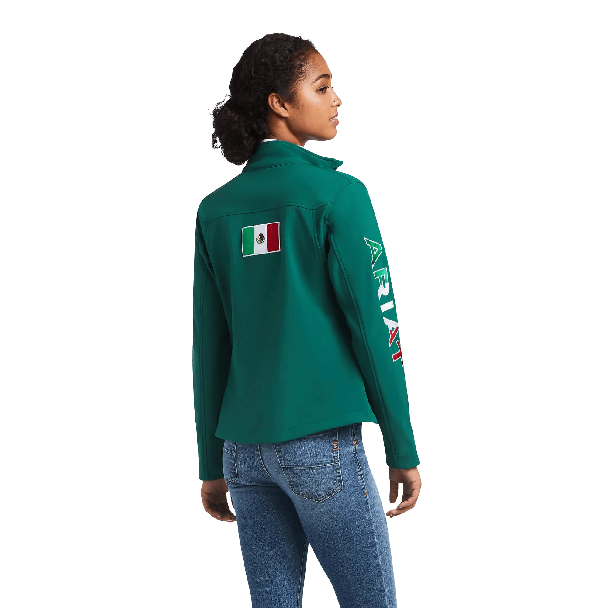 Arithtat Women's Mexico Classic Team Softshell Verde Jacket