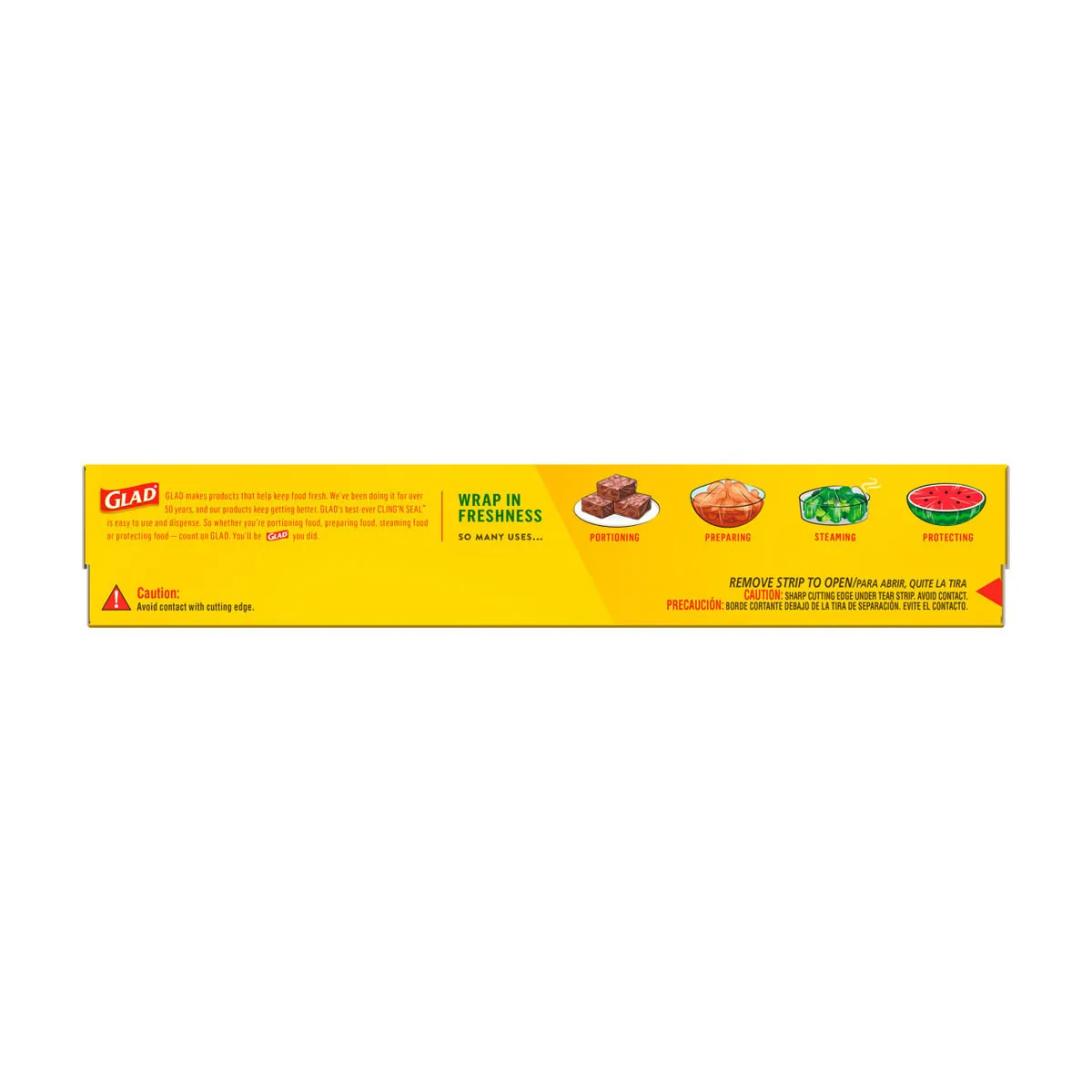 Glad Cling N Seal Plastic Food Wrap, 200 Sq Ft Roll