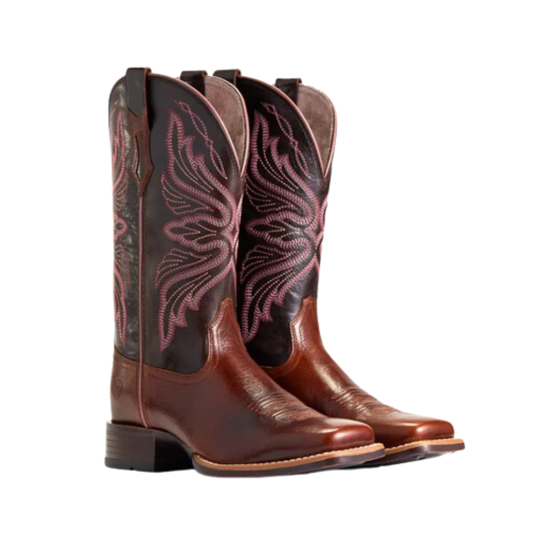 Arithtat Women's Edgewood Dark Luggage Western Boot