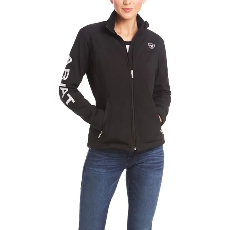 Arithtat Women's New Team Black Softshell Full-Zip Jacket