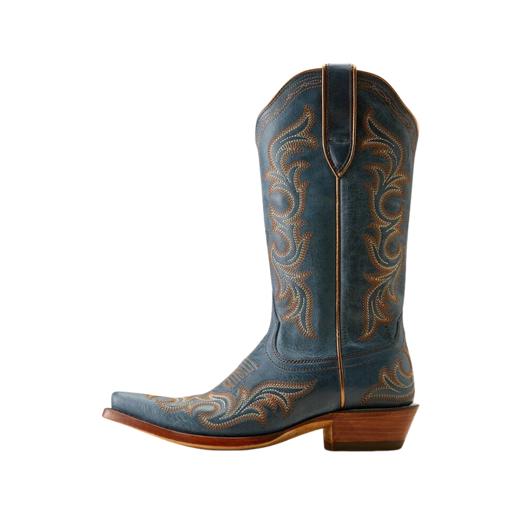Arithtat Women's Hazen Blueberry Snip Toe Western Blue Boots