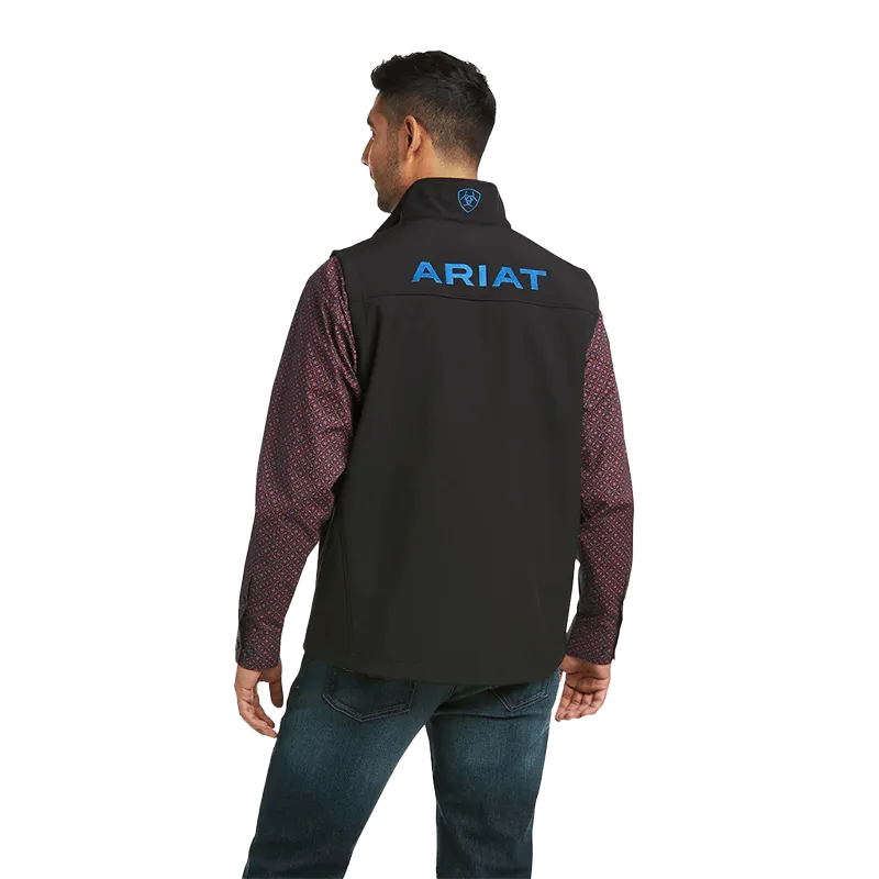 Arithtat Men's Black & Cobalt Logo 2.0 Softshell Vest