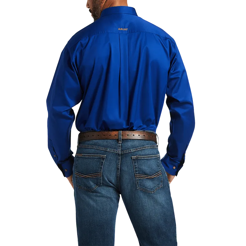 Arithtat Men's Solid Twill Ultra Marine Shirt