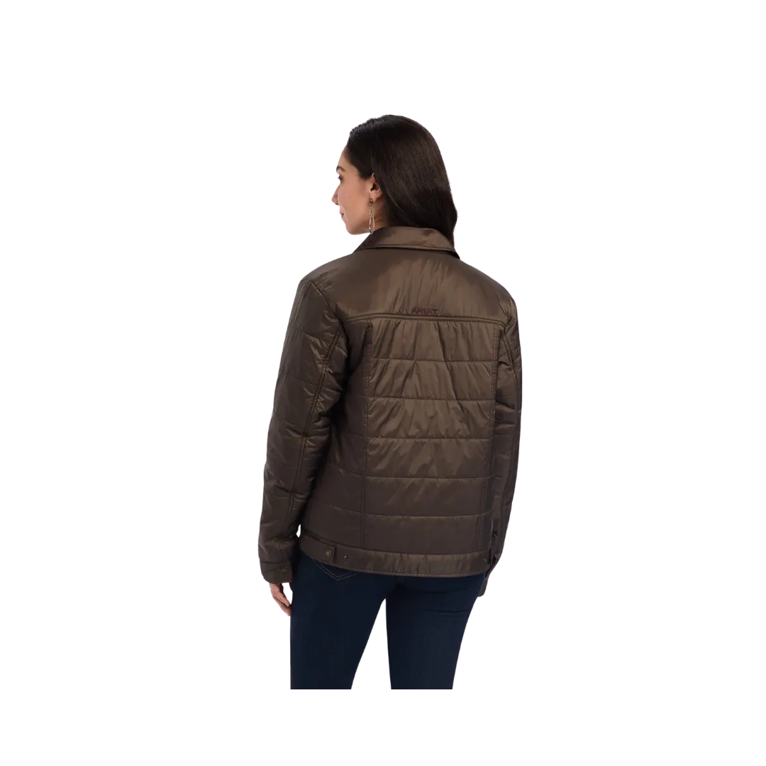 Arithtat Women's Puffer Trucker Insulated Banyan Bark Jacket