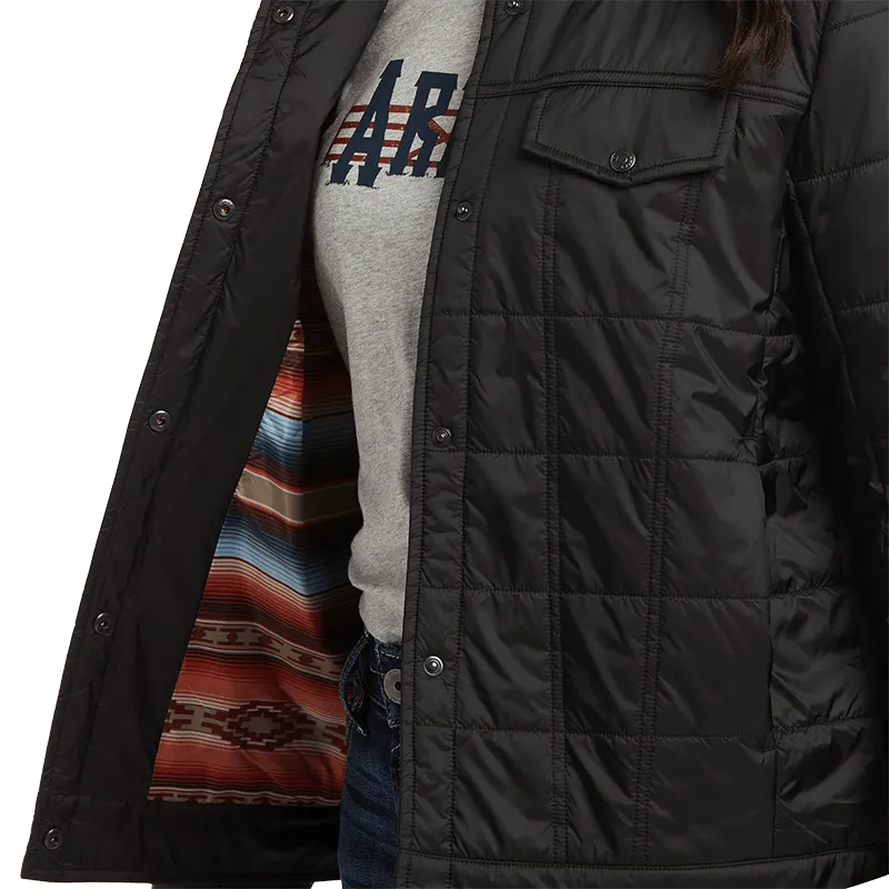 Arithtat Women's Puffer Trucker Insulated Jacket
