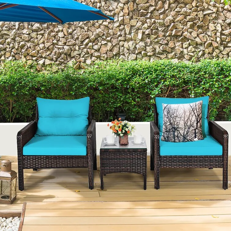 Earlville 2 - Person Outdoor Seating Group with Cushions
