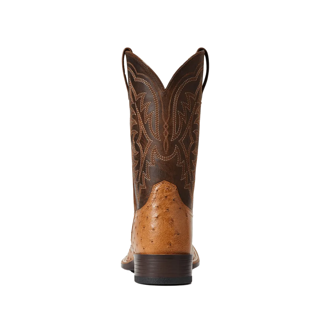 Arithtat Men's Night Life Ultra Smooth Ostrich Square Toe Boots