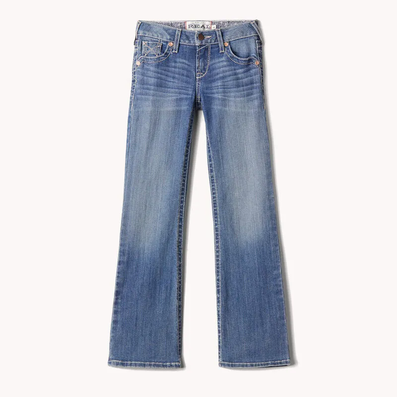 Arithtat Girl's Whipstitch Boot Cut Jean