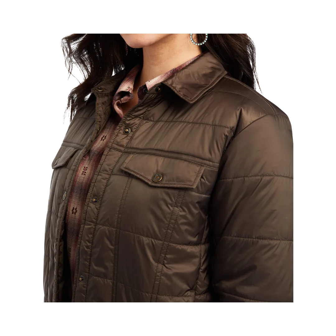 Arithtat Women's Puffer Trucker Insulated Banyan Bark Jacket