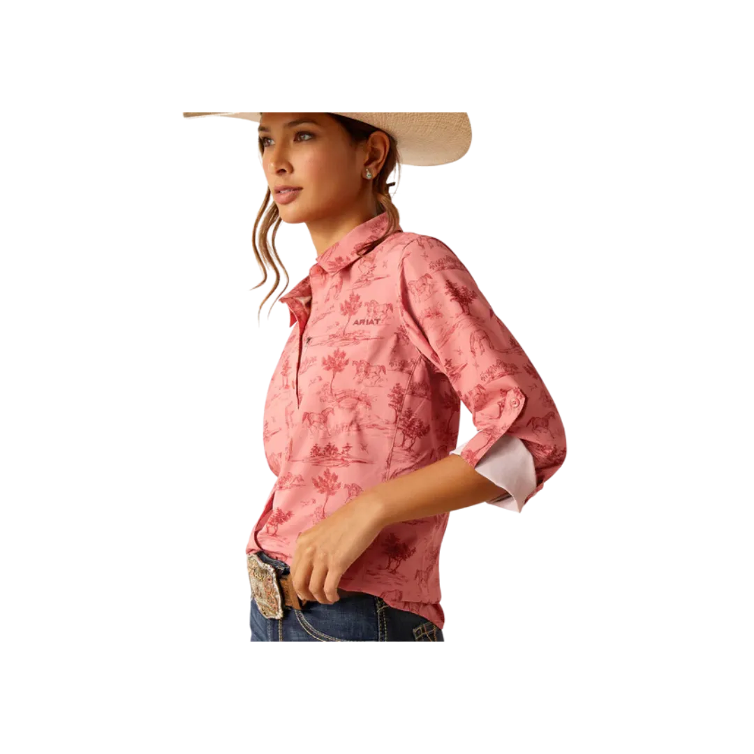 Arithtat Women's Venttek Stretch Toile Faded Rose Pink Shirt