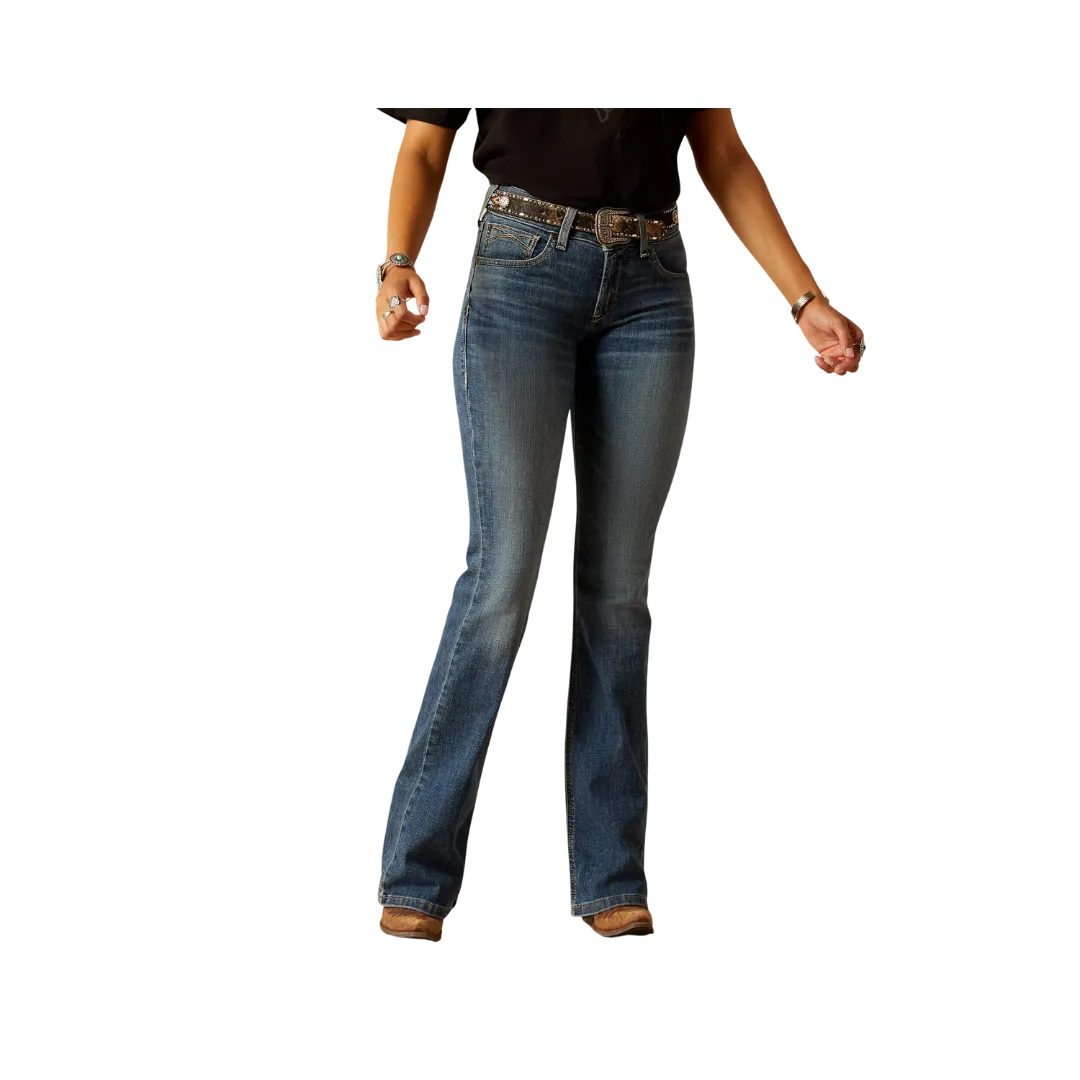 Arithtat Women's Perfect Rise Chopped Ella Boot Cut Jeans