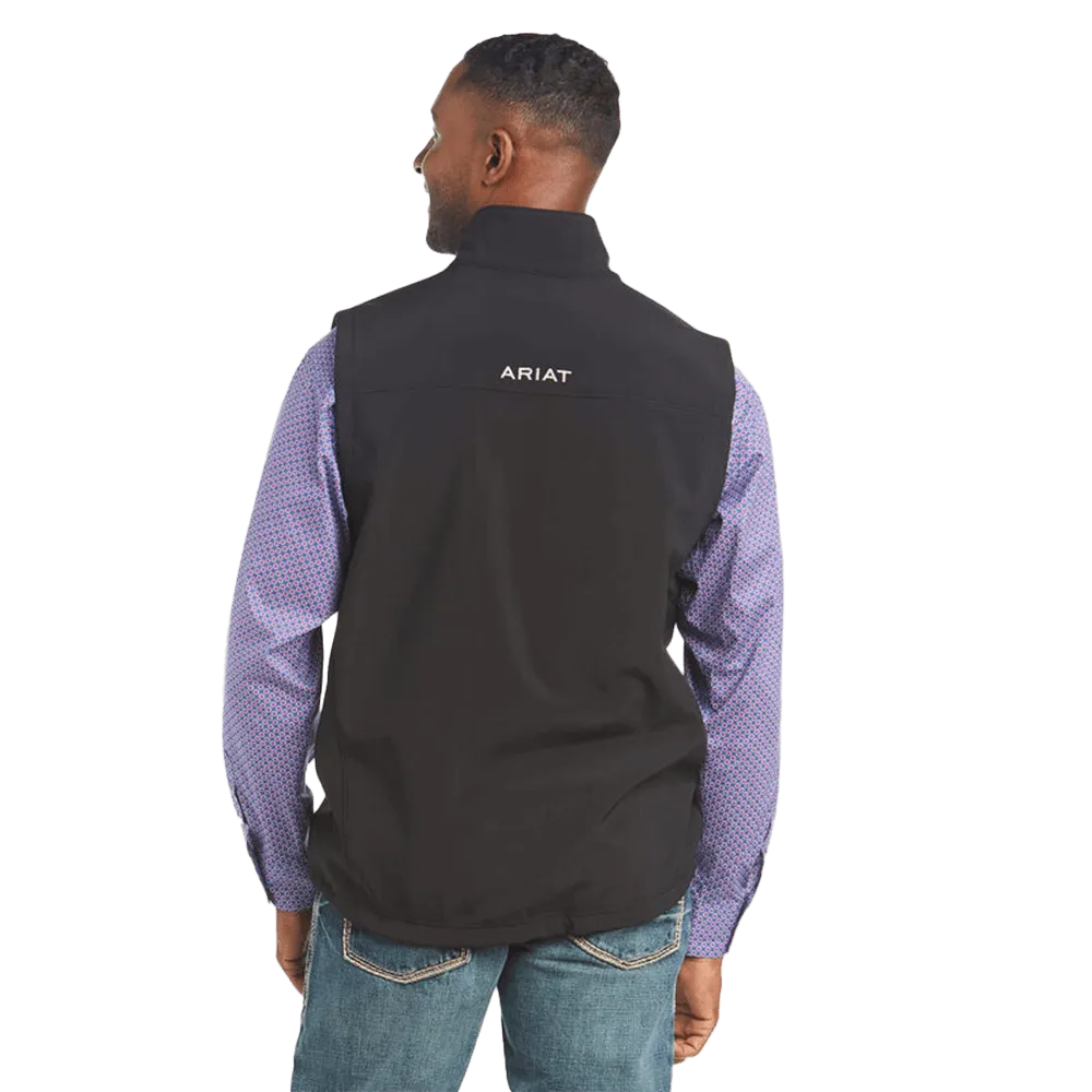 Arithtat Men's Vernon Black Softshell Logo Vest