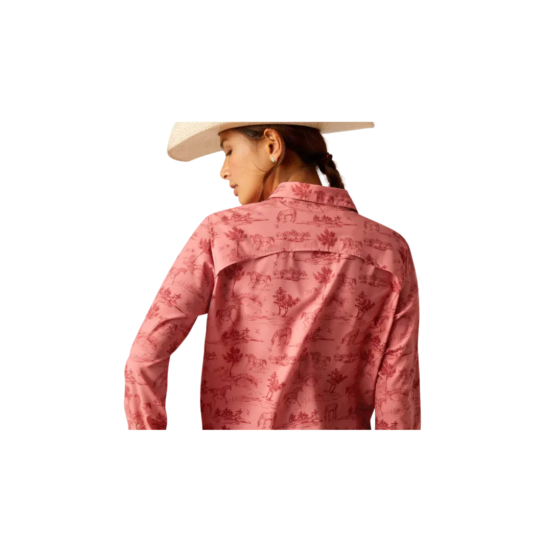 Arithtat Women's Venttek Stretch Toile Faded Rose Pink Shirt
