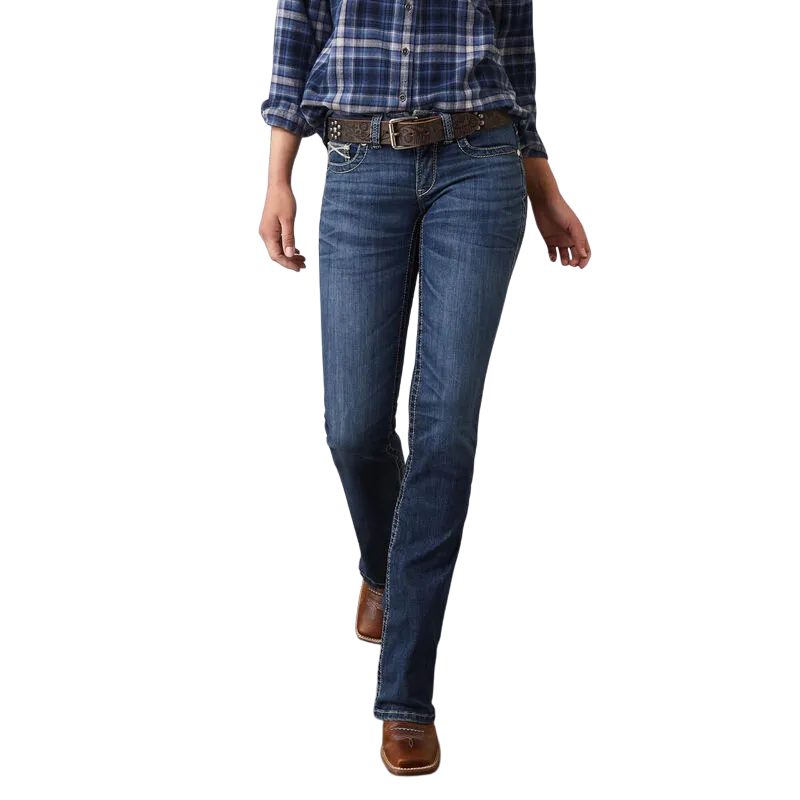 Arithtat Women's Real Mid Rise Miriam Boot Cut Jeans