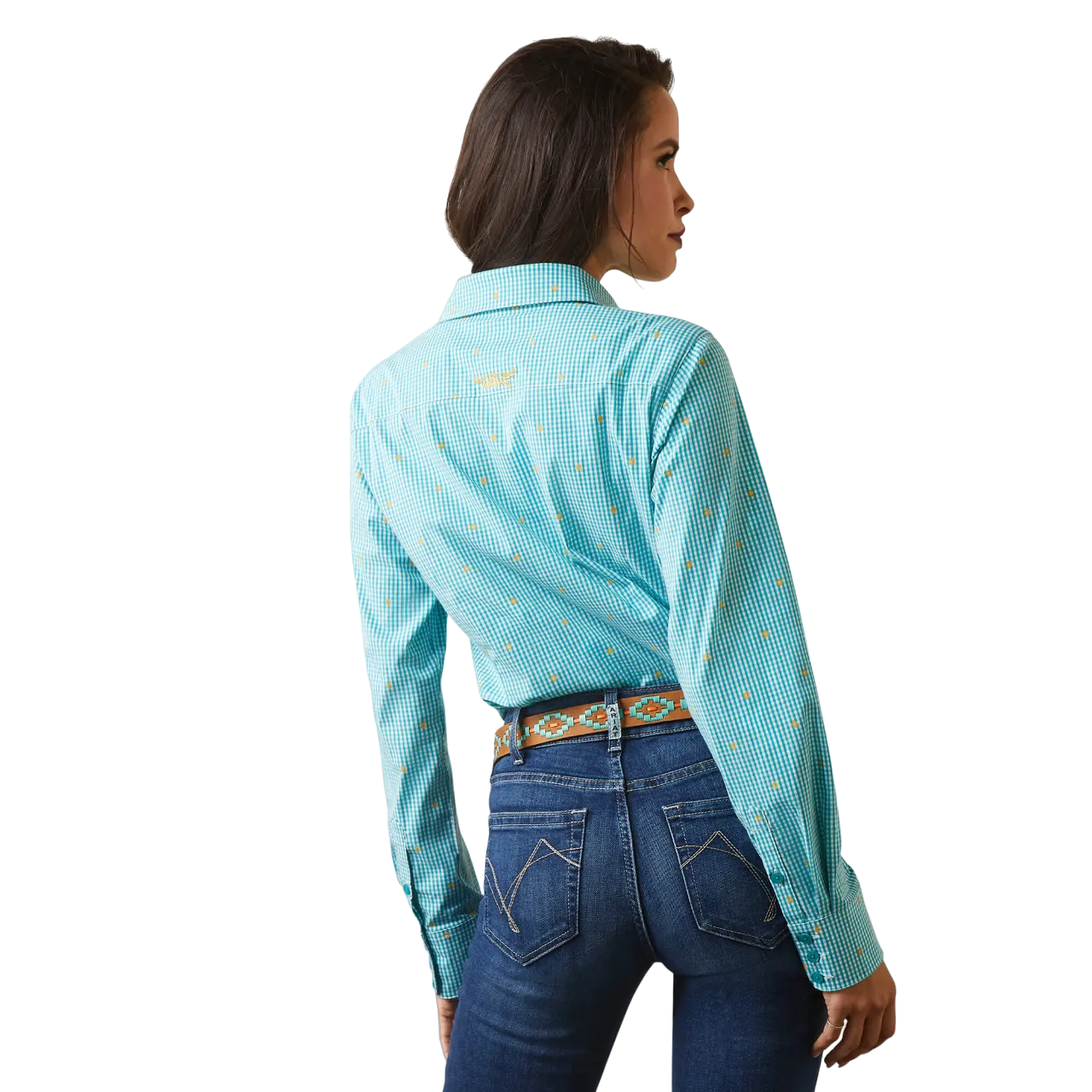 Arithtat Women's Susanna Check Kirby Stretch Shirt