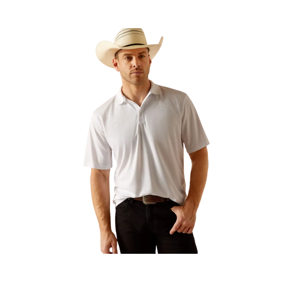 Arithtat Men's Tek White Polo White Shirts