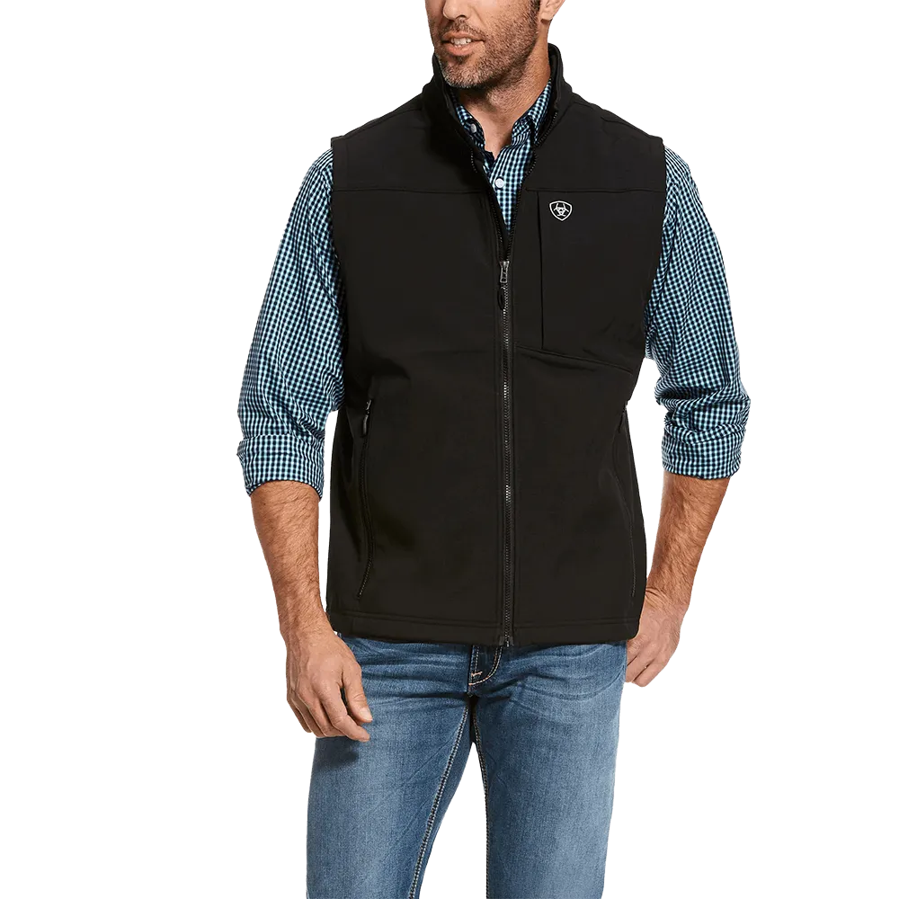 Arithtat Men's Logo 2.0 Black Stretch Softshell Vest
