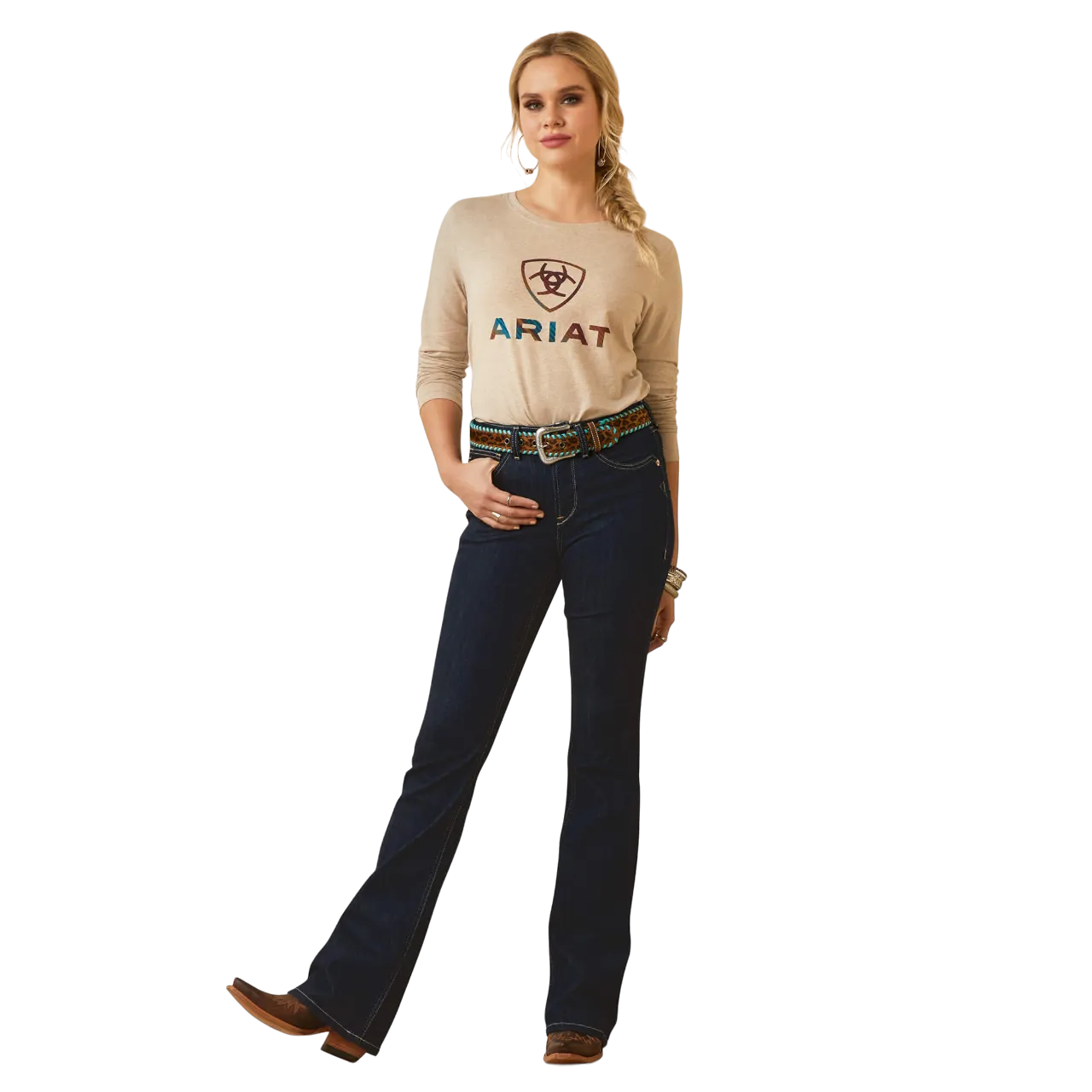 Arithtat Women's Real High Rise Selma Boot Cut Jeans