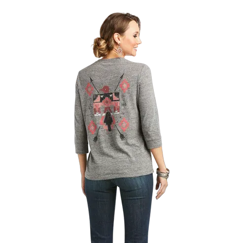 Arithtat Women's Blaze'n Charcoal Gray Top Shirt