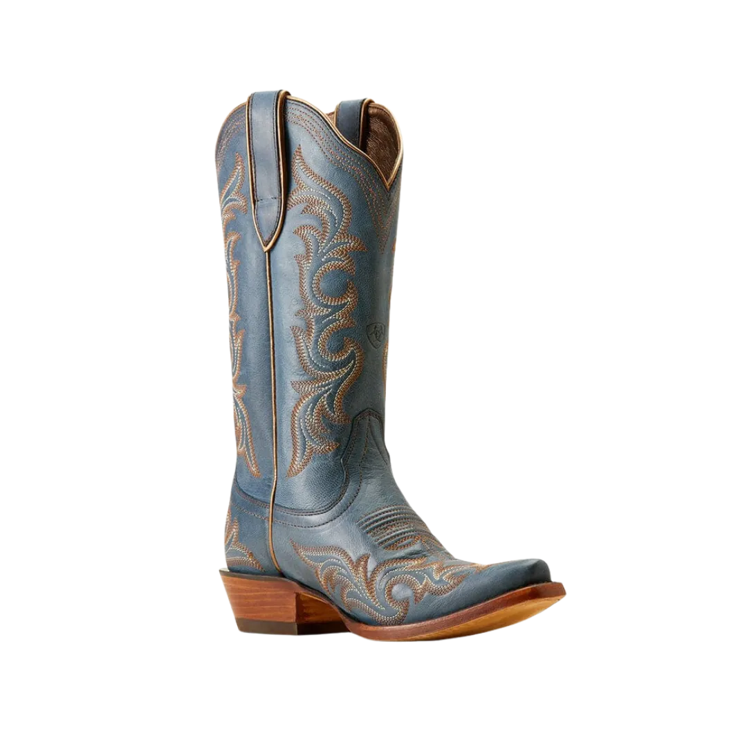 Arithtat Women's Hazen Blueberry Snip Toe Western Blue Boots