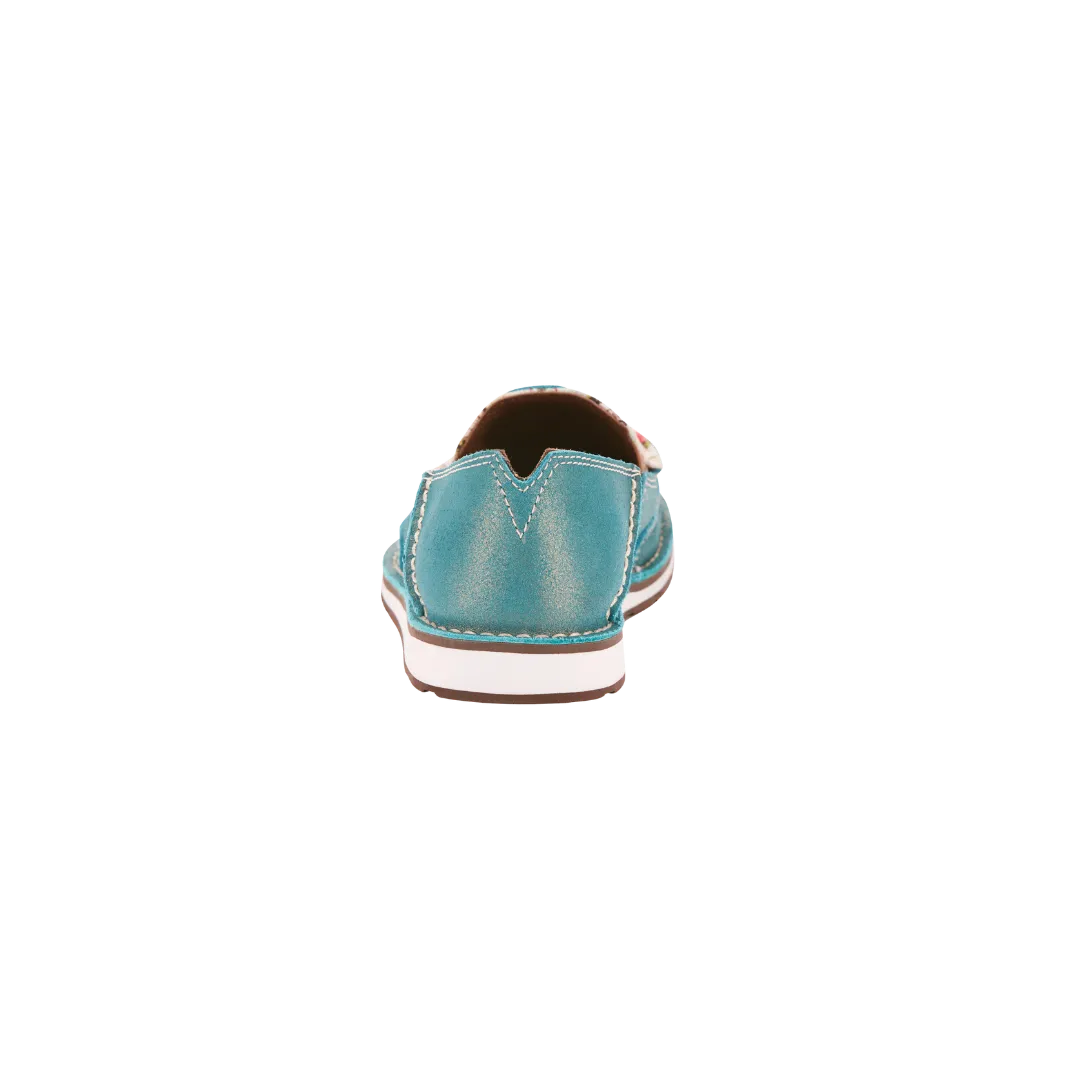Arithtat Women's Shimmer Turquoise Steer Cruiser Slip-on