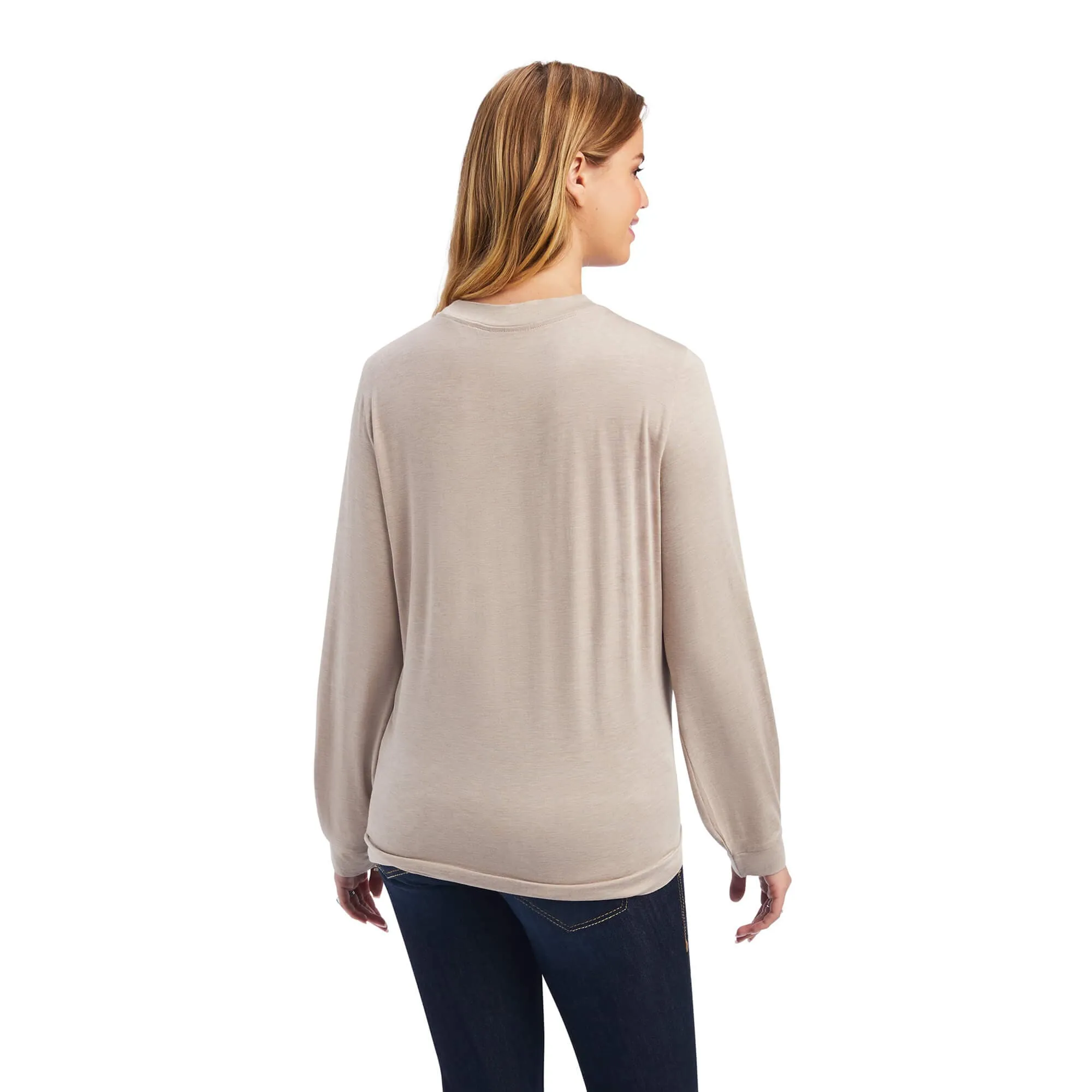 Arithtat Women's Brown Roping Long Sleeve Top