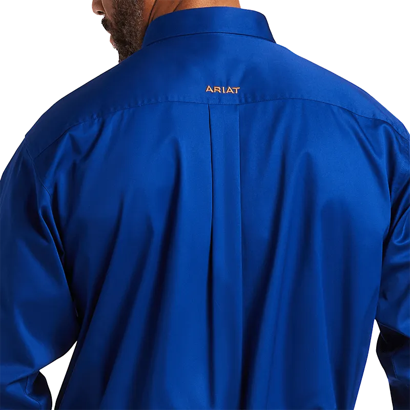 Arithtat Men's Solid Twill Ultra Marine Shirt