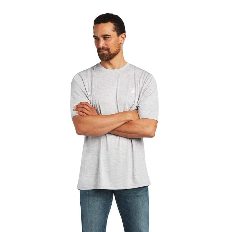 Arithtat Men's Charger Vertical Flag Echo Grey T-Shirt