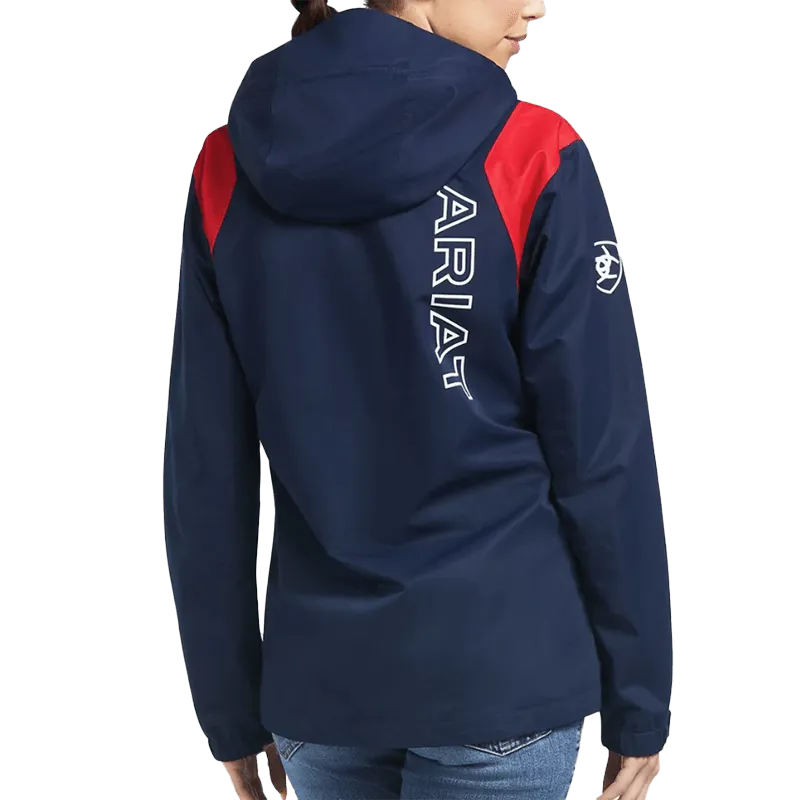 Arithtat Women's Spectator Navy and Red Waterproof Jacket