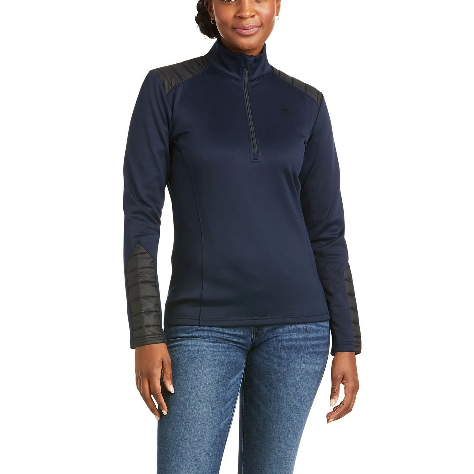 Arithtat Ladies Ismay 1/2 Dark Sapphire Zip Sweatshirt.