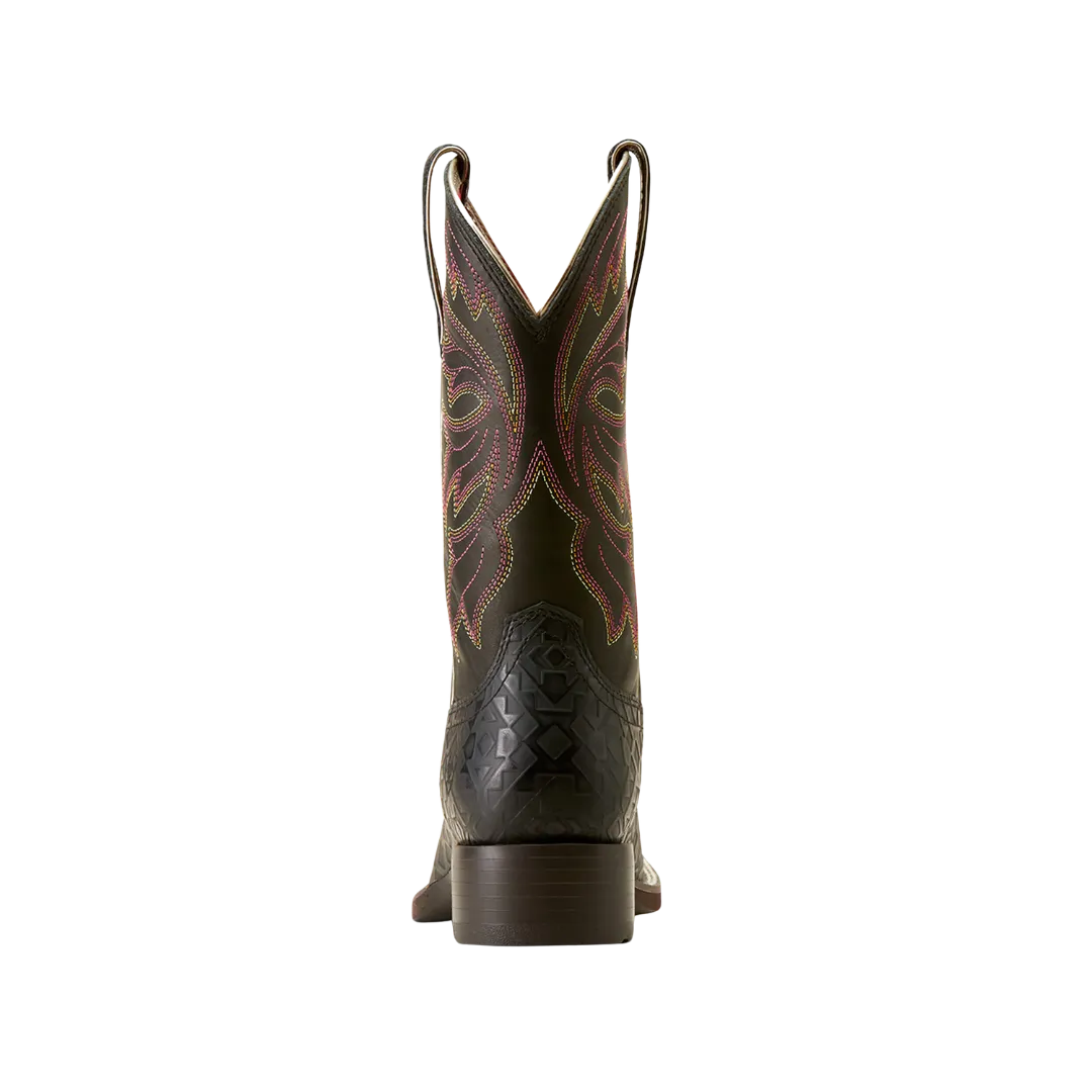 Arithtat Women's Buckley Western Black Blanket Emboss Limousine Black Boots