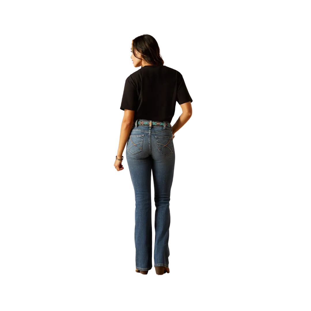 Arithtat Women's Perfect Rise Chopped Ella Boot Cut Jeans
