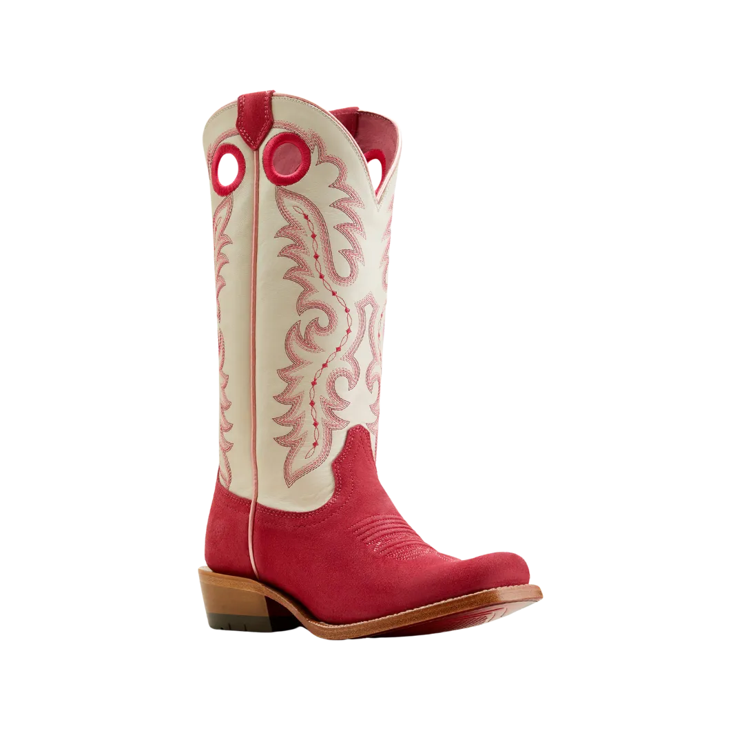 Arithtat Women's Frontier Boon Western Deep Azalea Blanco Boots
