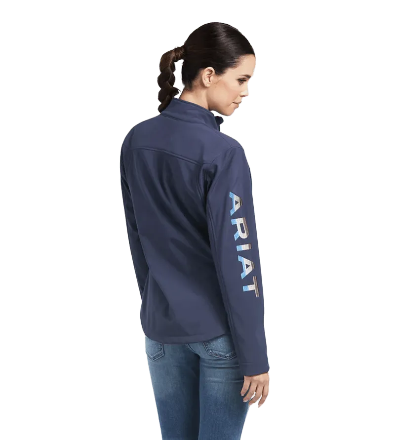 Arithtat Women's Blue Nights Desert Dusk Serape Softshell Jacket