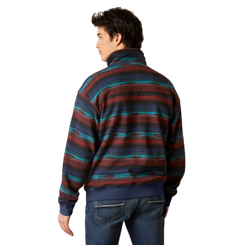 Arithtat Men's Cotton-Rich Mockneck Sweatshirt