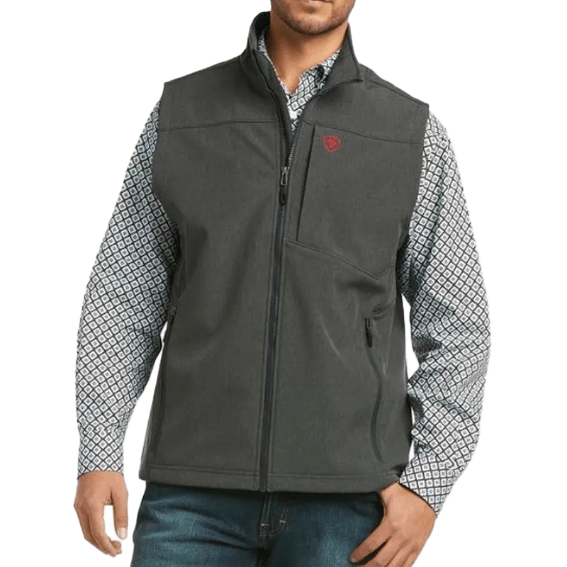 Arithtat Men's Logo 2.0 Charcoal Americana Softshell Vest