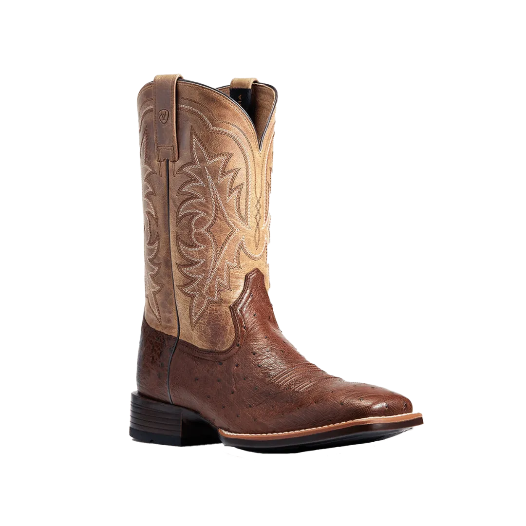Arithtat Night Life Ultra Antique Tabac Ostrich Square Toe Boot
