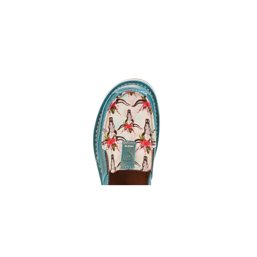 Arithtat Women's Shimmer Turquoise Steer Cruiser Slip-on