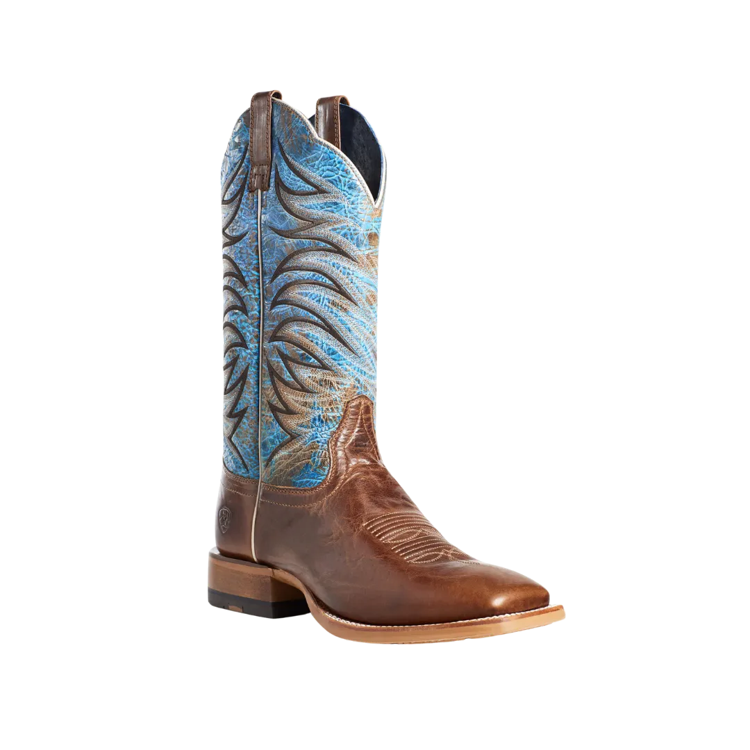 Arithtat Men's Firecatcher Well Brown & Blue Lake Leather Boots