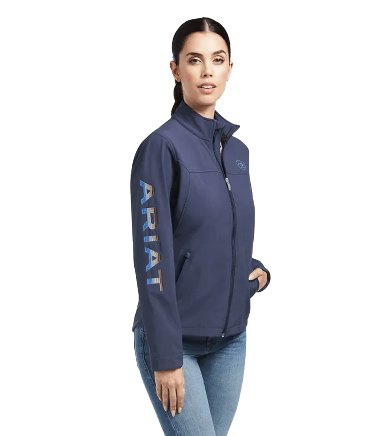 Arithtat Women's Blue Nights Desert Dusk Serape Softshell Jacket